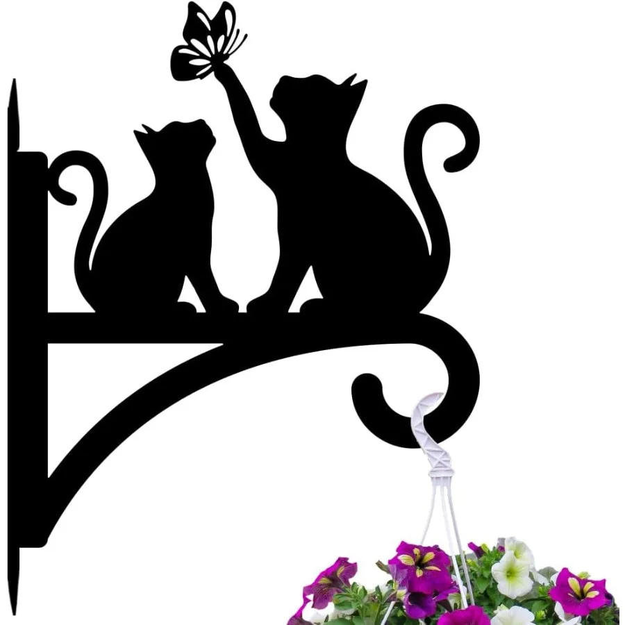 

Iron Plant Hangers Hooks for Outdoor Indoor Hanging Plants Fern Pots Lantern Bird Feeder Wind Chimes 12x14 Cat Weather Resistan