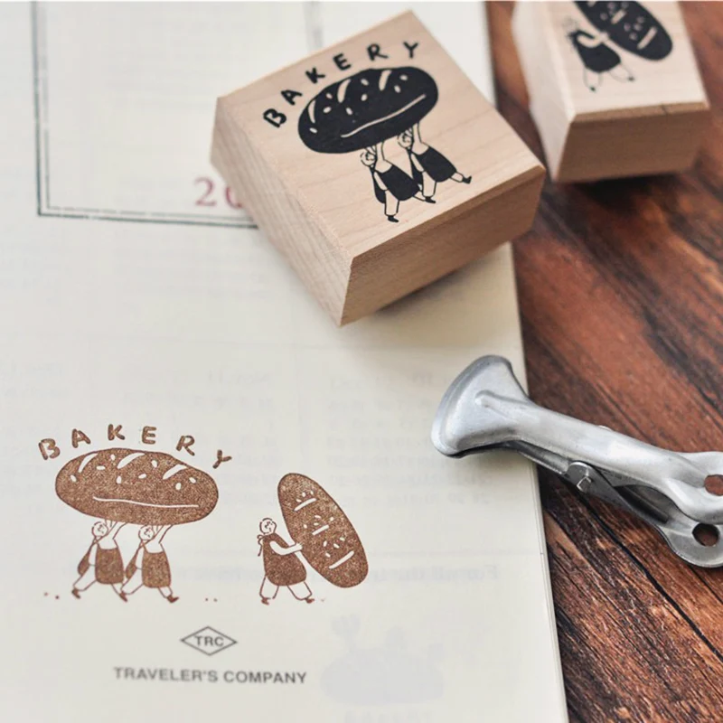 Kawaii Wooden Stamps Bakery Party Journaling Cute Scrapbooking and Stamping