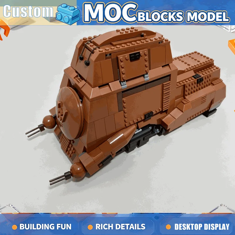 1408 PCS Sci Fi Armored Troop Transport Tank Model MOC Building Blocks DIY Assembly Creative Space Collection Decoration Gifts