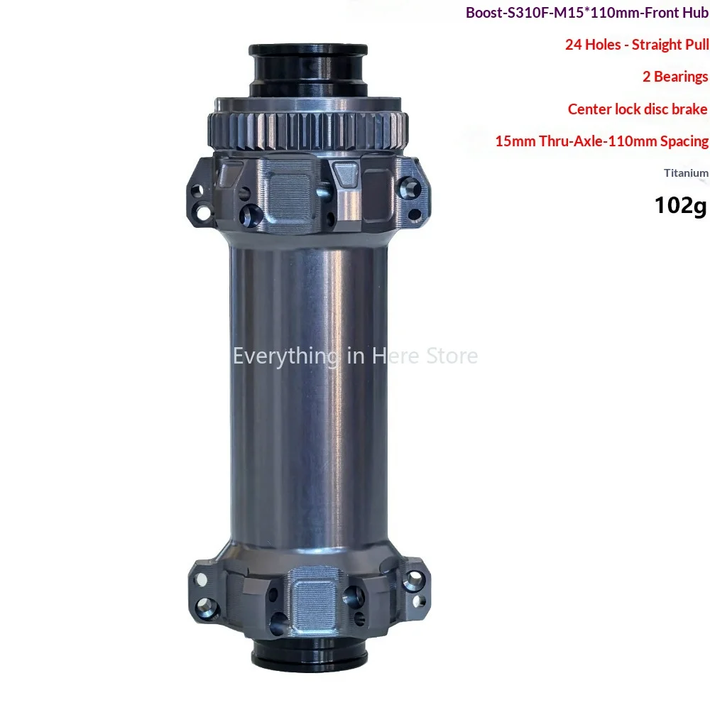 

Mountain Bike Straight-Pull Hub 24 Holes 2-Sealed Bearing Center-Lock Disc Brake Hub M15*110mm Thru-Axle Bike Replacement Parts