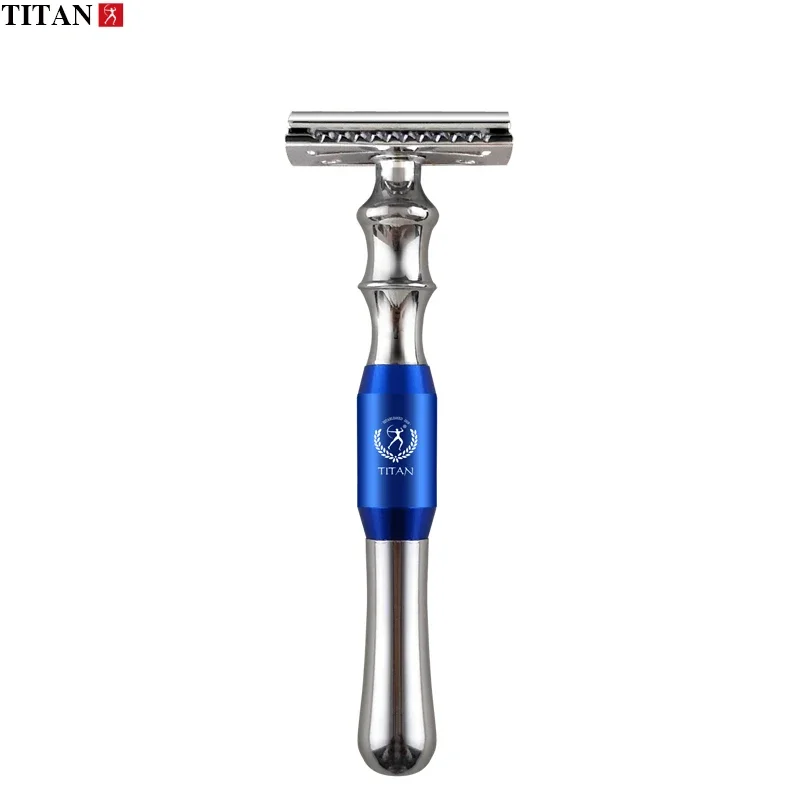 Titan high quality shaving  T safety razor for men, metal handle, replaceable blade razor machine for shaving