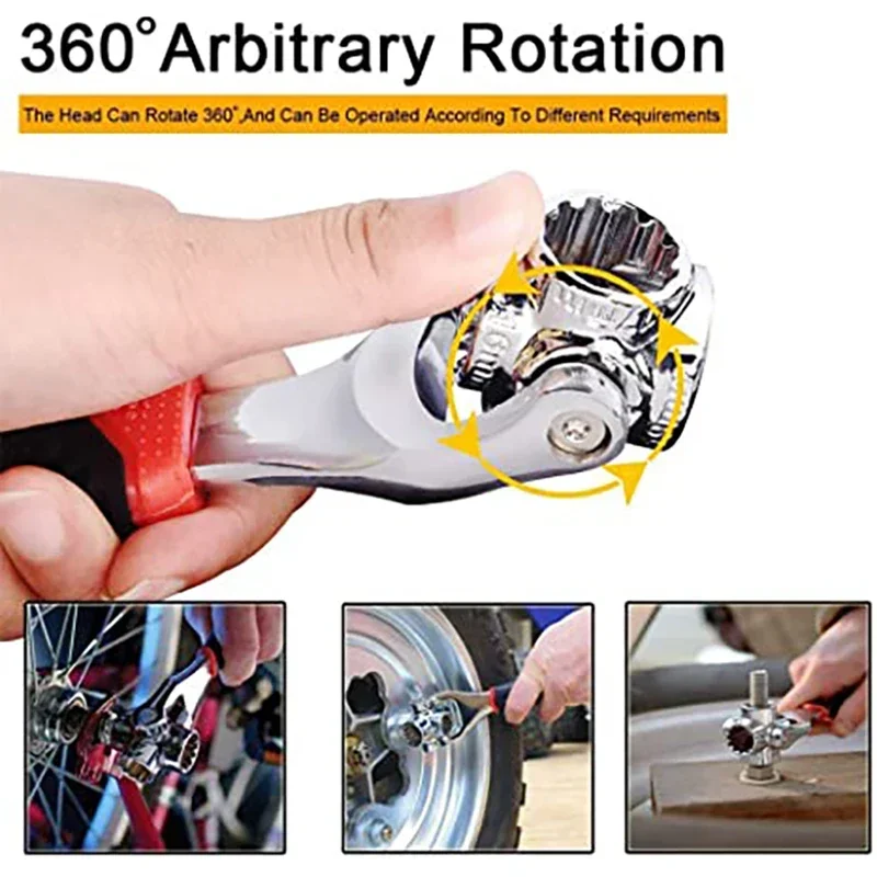 

Multifunctional 48-in-1 Socket Hand Tool for Splined Bolts 360 Degree Rotary Hex Wrench Universal Furniture Auto Repair Wrench