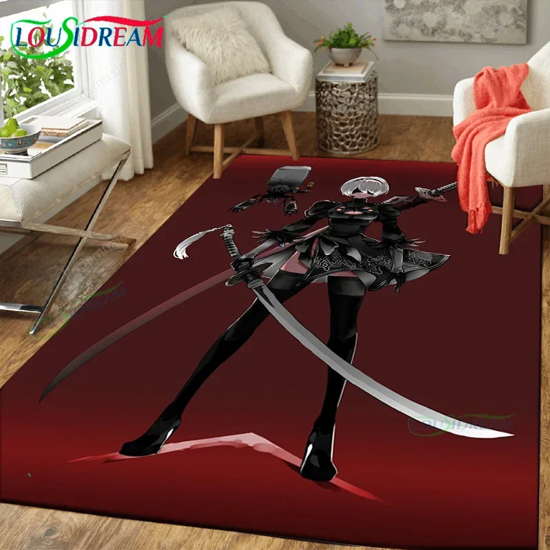 Sexy 2b Blade Of The NieR Automata Large Area Carpet Rug for Living Room Bedroom Decor Playing Door mat entrance door Decoration