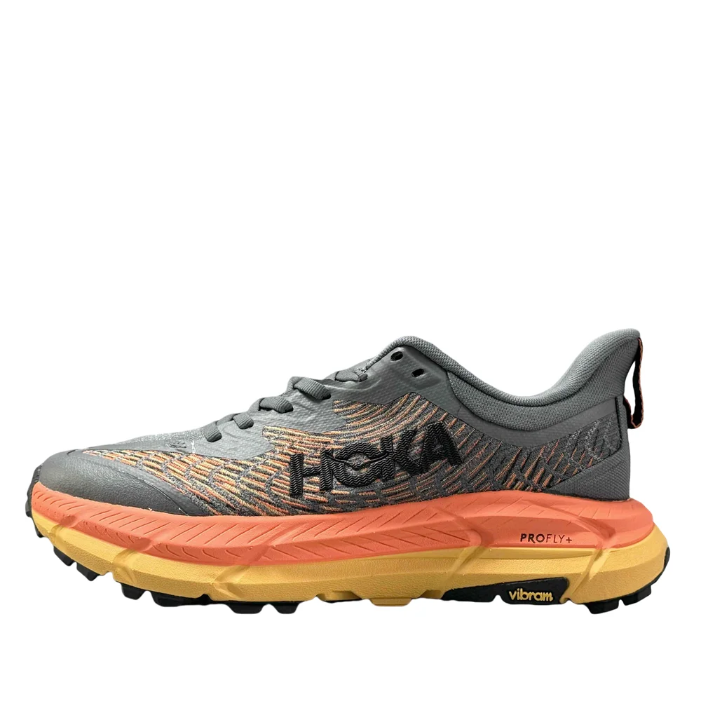 HOKA ONE ONE Mafate Speed 4 Women and Men Black Orange Lightweight Mesh Breathable Fabric Trail Running Shoes 1129930-CKBC