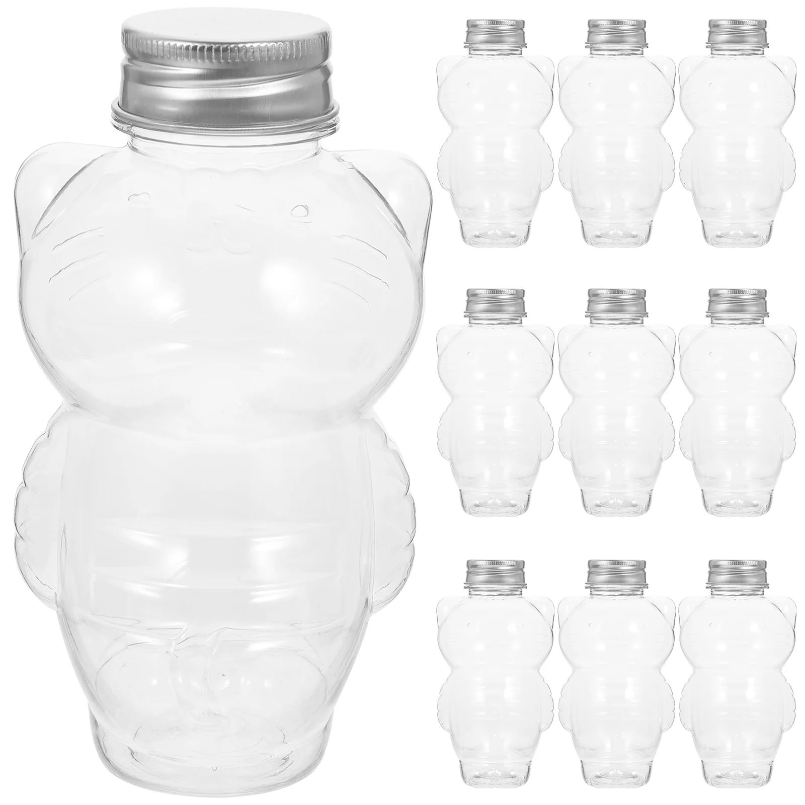 10 Pcs Take Out Bottles Carbonated Drinks Cat Juice Portable Milk Multipurpose Empty The Pet