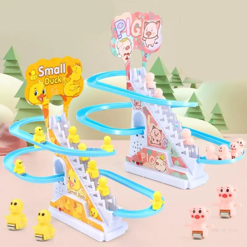 Jouets amusants pour bébé, piste canard électrique, jouets coulissants, pour garçons filles, jouet pour monter les