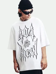 Men T-Shirt Cotton 404 Crew Graphic Oversized Print Korean Fashion Short Sleeve Tops Tee Y2k Streetwear Harajuku Unisex Clothing