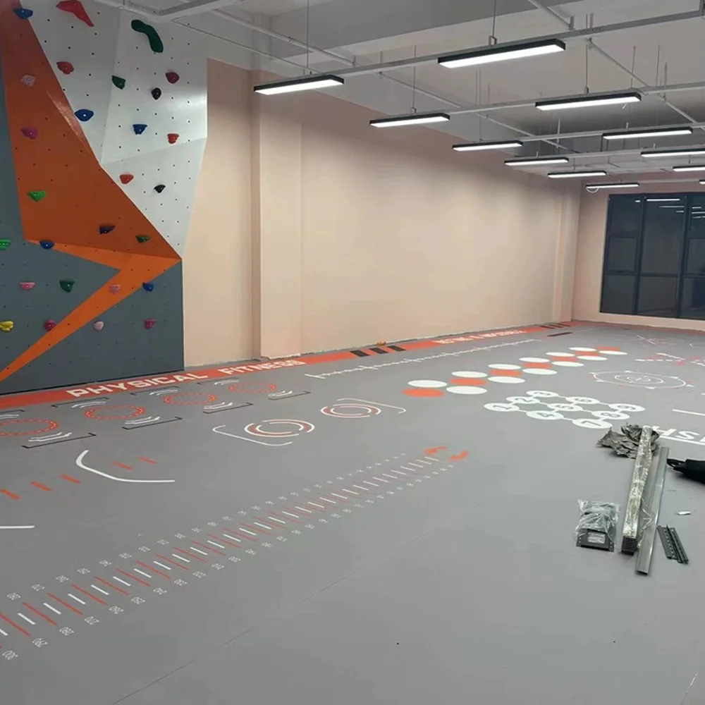 Beable Multi-purpose Use Home Commercial PVC Gym Flooring Rolls Customizable Logo Designs