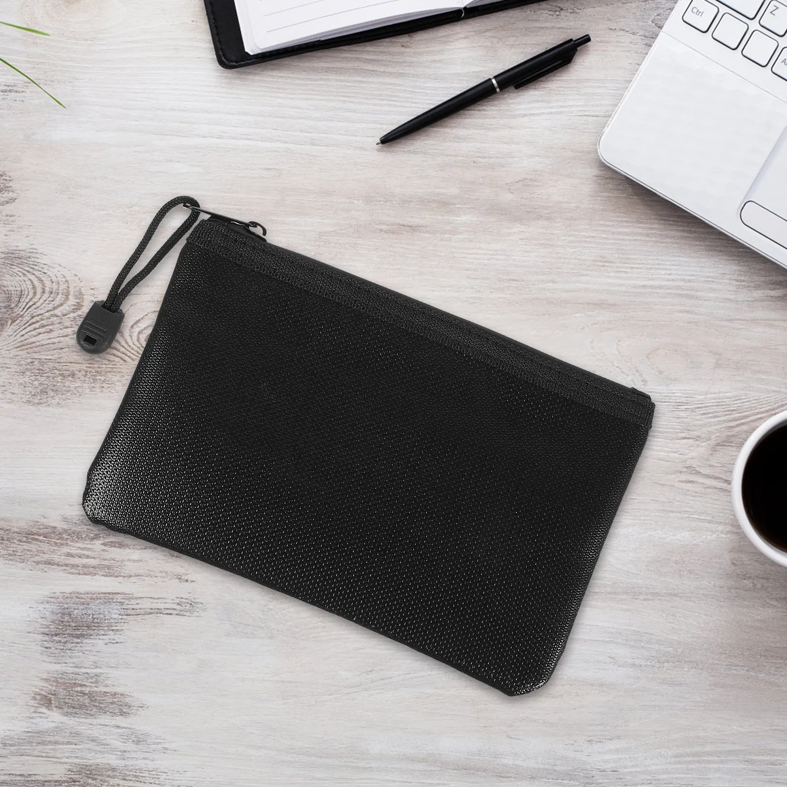 

2Pcs Fireproof File Bag Heavy Duty Water Resistant Document Pouch Zipper Closure for Office School Files Protection Safe File