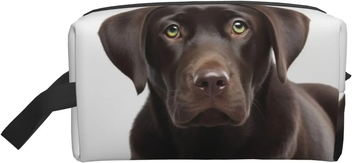 Neceser de viaje para mujer y hombre, bolsa de maquillaje de cuero, organizador de viaje portátil grande, bolsa de cosméticos para perros con gancho para colgar