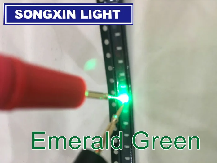 100pcs SMD 0603 LED Diode Light-emitting-diodes Emerald Green Esmeralda Verde 0603 SMD LED Diodo Bright Chips Diodi Pack 525nm