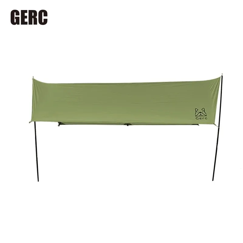 GERC Polyester Canopy Outdoor Tent Camping Folding Portable Vinyl Sunshade Sun Protection And Rain Protection Camping Cloth