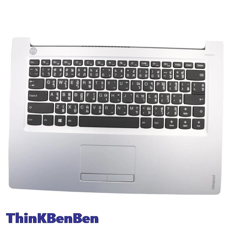 TH Thai Silver Keyboard Upper Case Palmrest Shell Cover For Lenovo Ideapad 310 14 14ISK 14IKB 14IAP 5CB0L35705