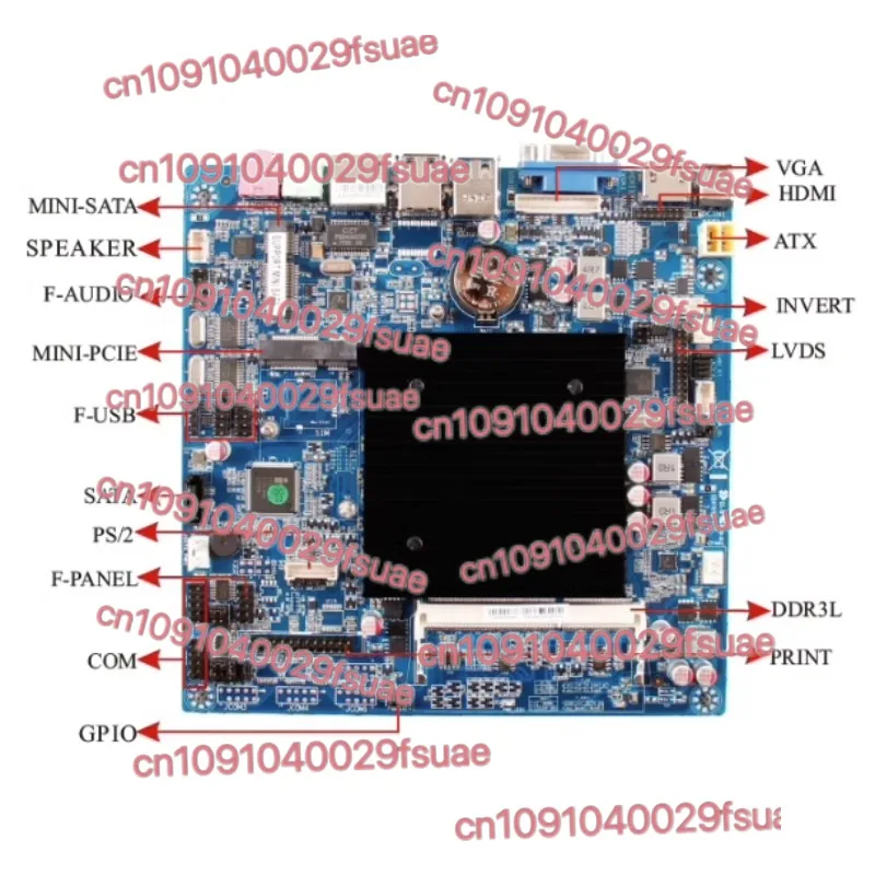 J1800 Cash Register Industrial Control All-in-One Machine Mainboard ITX-J1800TE-2CD8 All-in-One Cash Register Motherboard