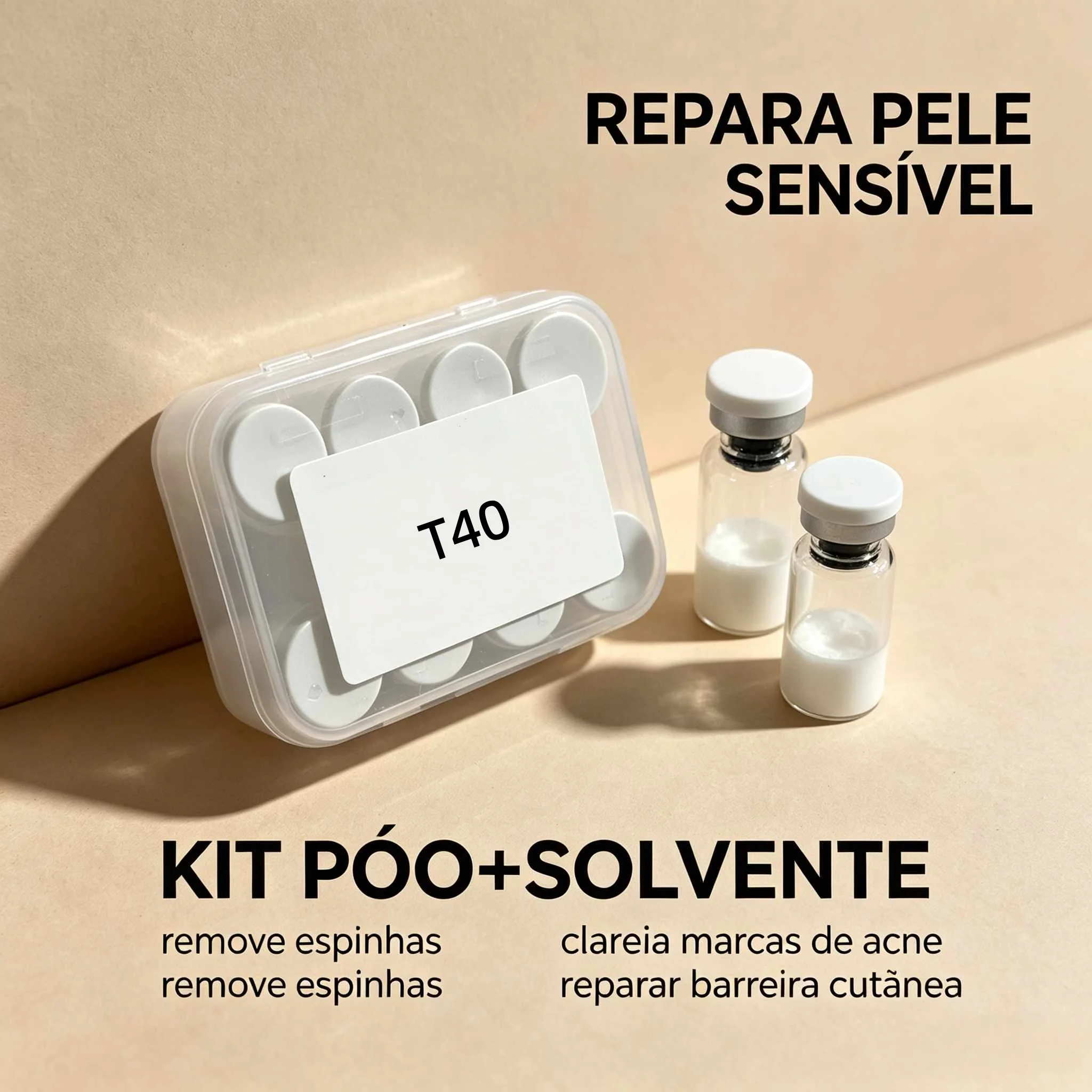 (Random Cap Colors)Liofilizado Pó Facial｜Pó Liofilizado Skincare｜Remove Espinhas, Clareia Marcas De Acne,