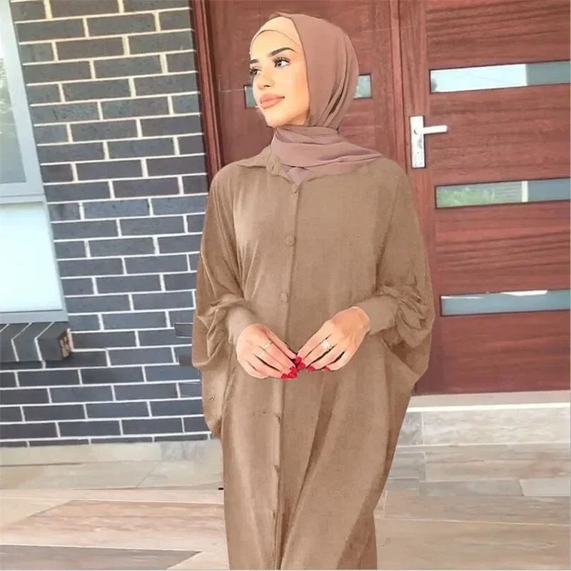 Women Batwing Sleeve Dress Muslim Abaya Ramadan Eid Prayer Garment Islam Clothing Kaftan Arab Robe Gown Caftan Kebaya Jalabiya