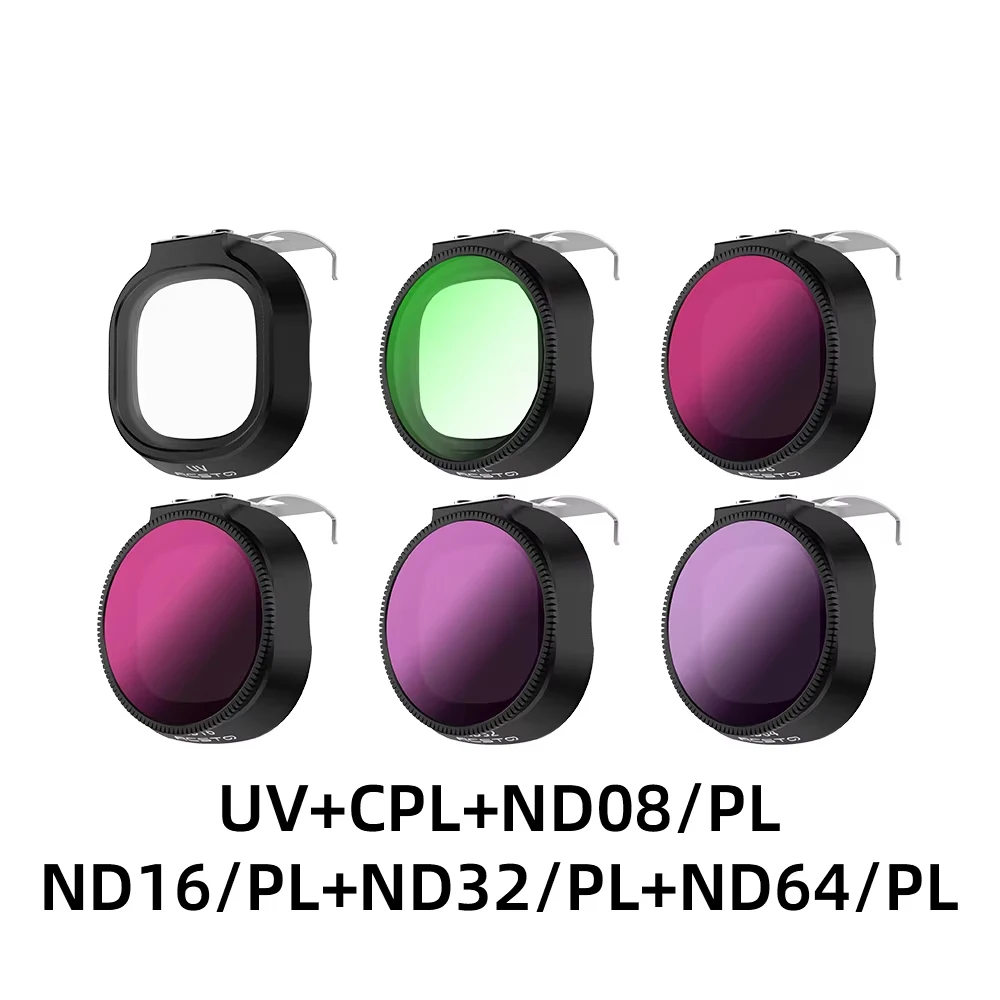 Juego de Filtros de Lente para Dron DJI Neo2, Kit de Filtros ND ND8 ND16 ND32 CPL UV, Filtro Antideslumbrante para Cámara, Accesorios para Dron