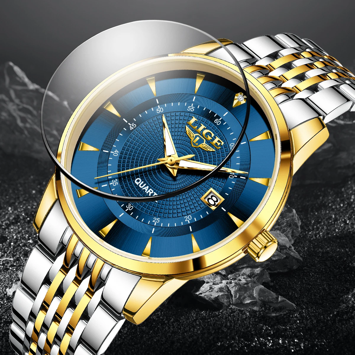 LIGE Nowy Luksusowy Zegarek Mę – Stainless Bracelet Diver recenzja i cena