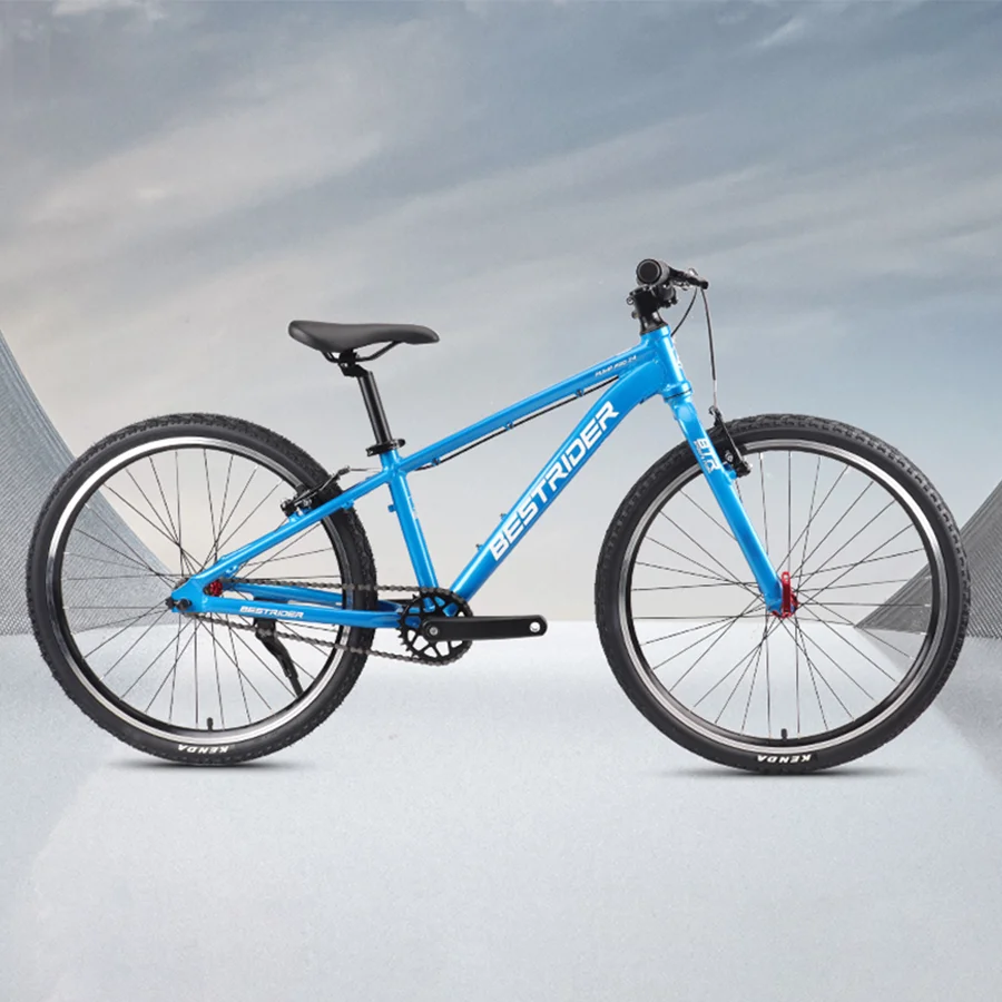 子供用自転車 マウンテンバイク 24インチ Vブレーキシステム搭載 シングルスピード アルミ合金自転車 レーシングジュニアバイク