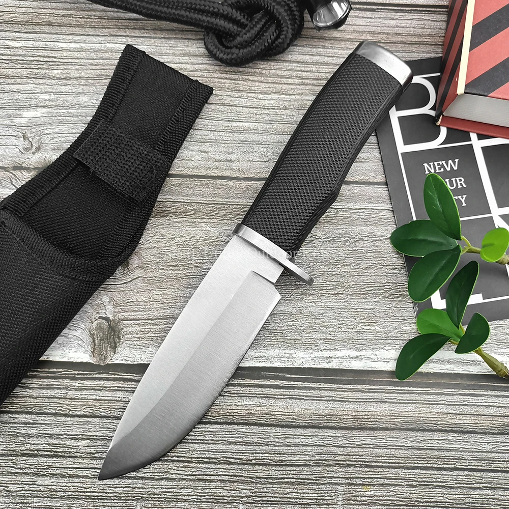 1PC Camping Fixed Blade Hunting Multifunctional Tactical Sharp Knife with Sheath Outdoor Wilderness Survival Straight Knives