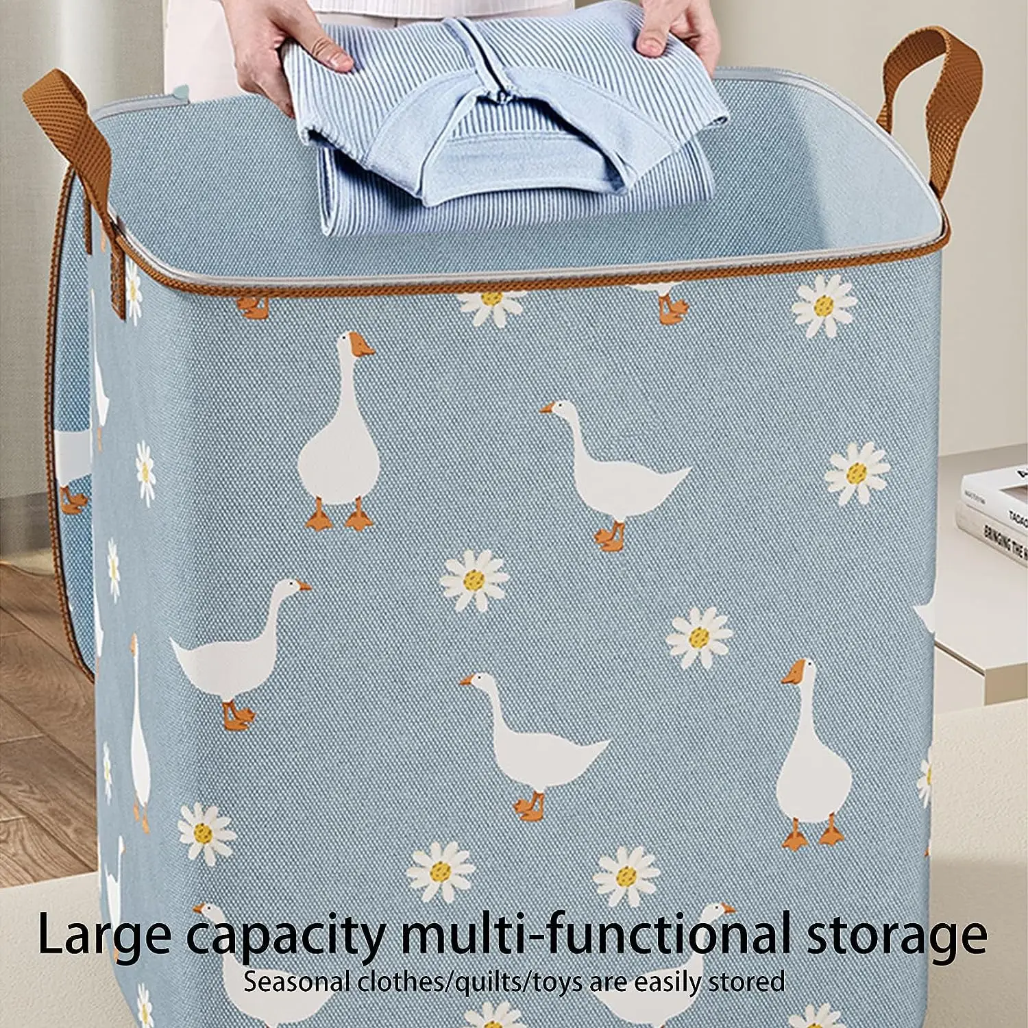 Quilt Storage Box Dustproof Organizers Non-Woven Wardrobe Space Saving Bag House-Moving Bedding Box Travel Storage Organization