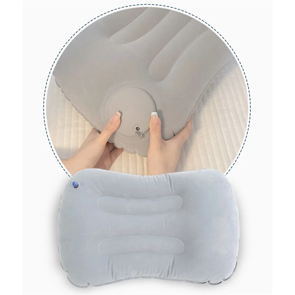 Camping Inflatable Pillow Portable Ultralight Travel Hiking Pillow for Neck and Lumbar Support gallery 5