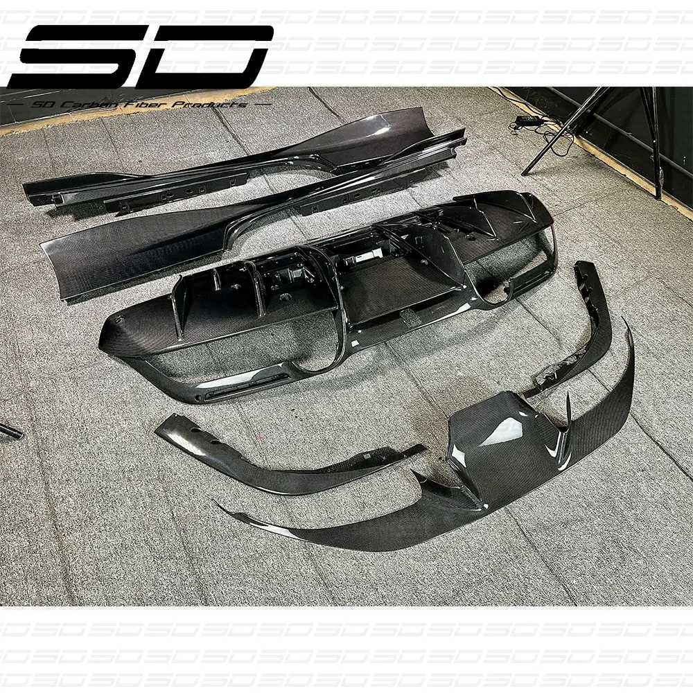 OEM Rear Diffuser Side Skirts Front Lip Front Corner Dry Carbon Fiber  For Fer-ra-ri F8