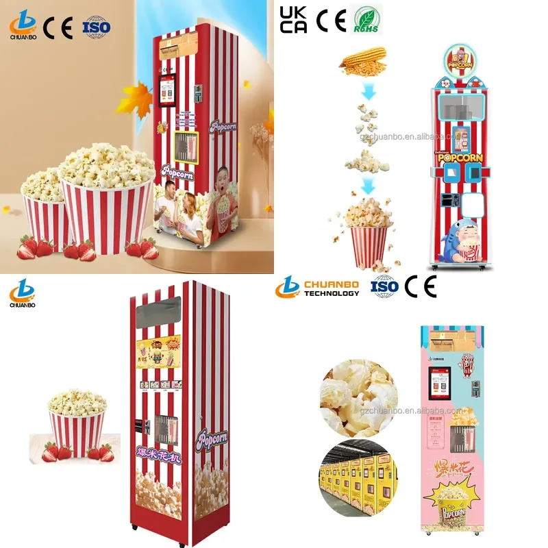 2026Hot Chuanbo Technology Manufacture Factory OEM ODM New Professional Portablei Popcorn Makers Automatic Popcorn Vending