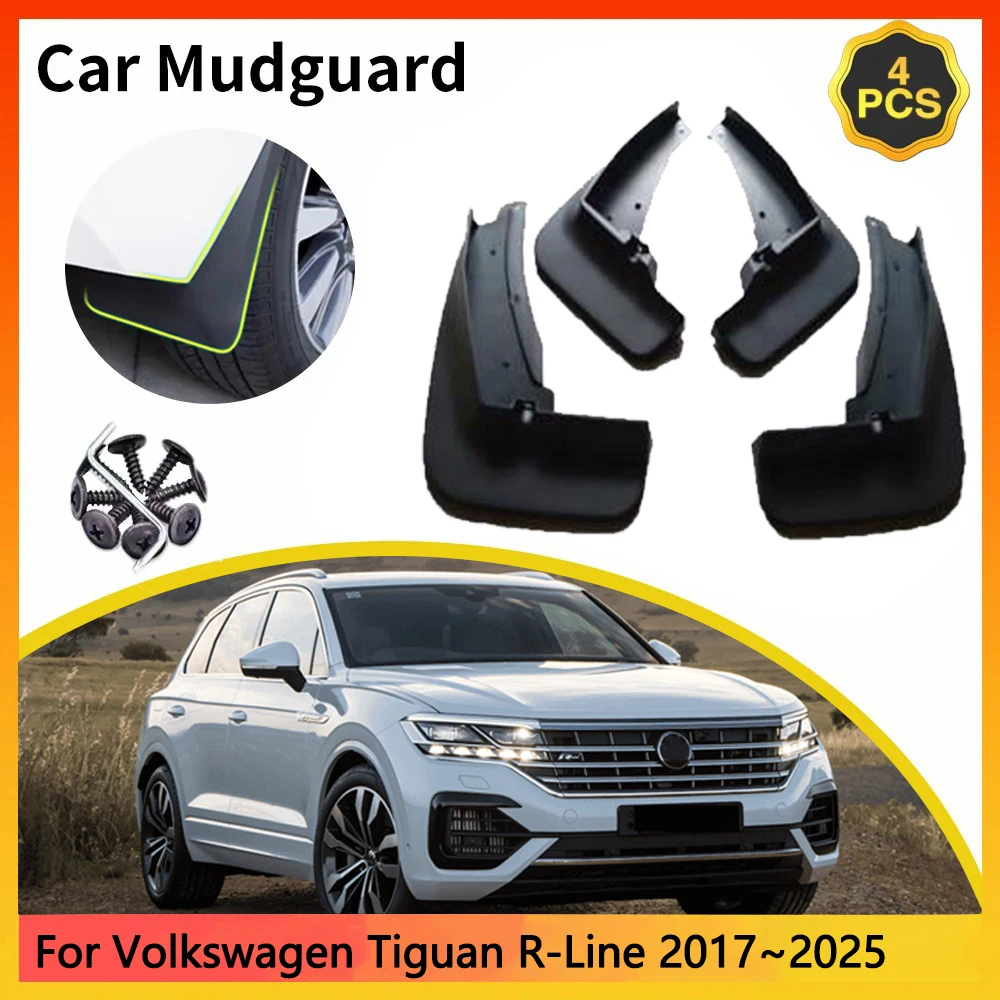 For Volkswagen VW Tiguan R-Line 2017~2025 AD BW MK2 Car Mudguards Mudflap Mudguard Splash Guards Mud Flaps Fender accessories