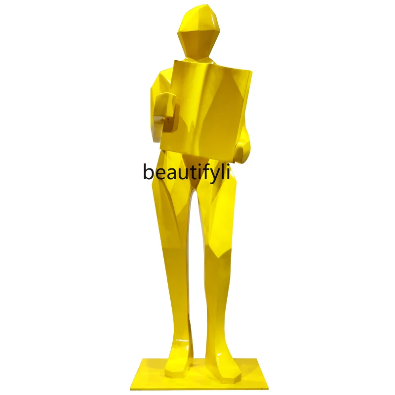 

LBX Modern Abstract Figure Sculptured Ornaments Hotel Lobby Corridor Soft Decoration Sales Office Large Floor Artwork