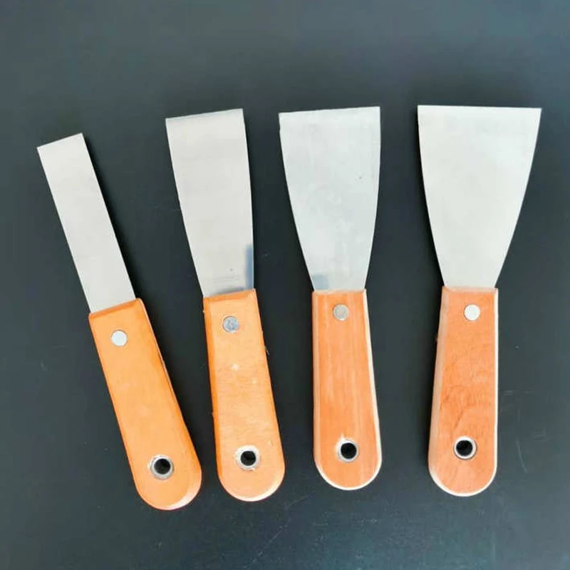 1-6 Inch Carbon Steel Putty Knife with Wood Handle Cleaning Scraper DIY Wall Repair Tool For Home Improvement Construction Tools