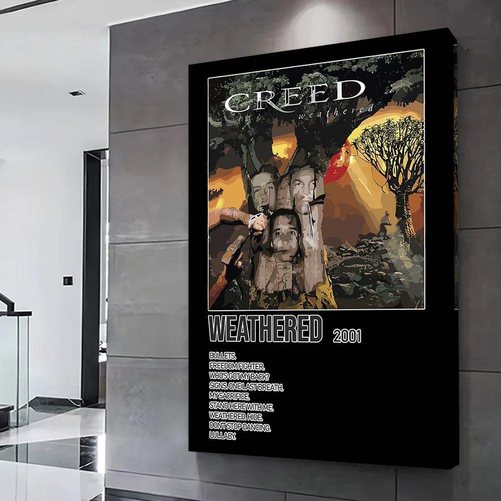 Creed Weathered Album Cover Poster Customizable Printed Canvas Painting Wall Art Gift for Modern Home Decoration Room Wand Deko - view 2