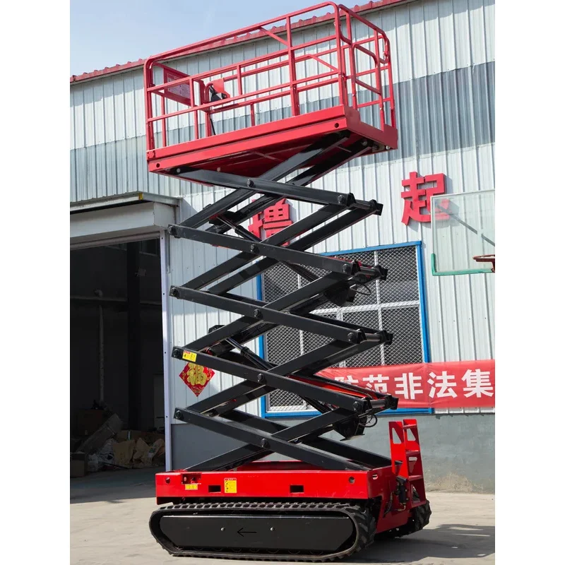 

Small Tle Mobile Platform Crawler Self-propelled Scissor Hydraulic Lift Home Use