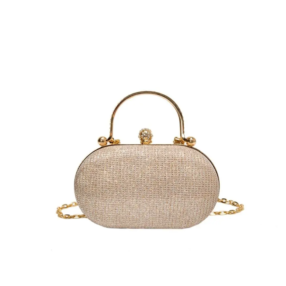 

Fashion Polyester Fiber Evening Bags Rhinestone Chain Shoulder Bag Banquet Bag Women