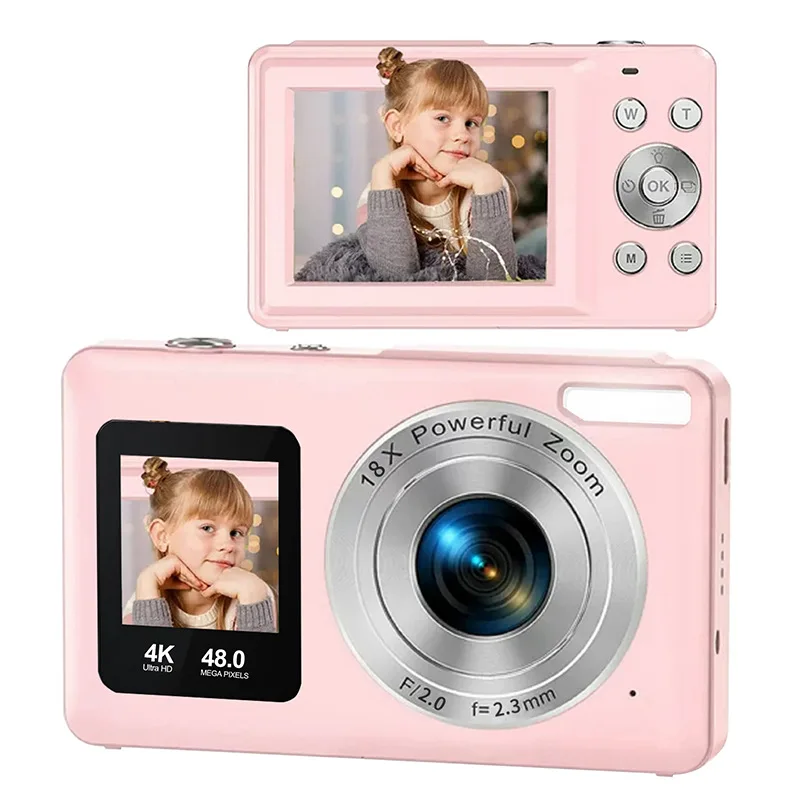 

4K high definition 4800W digital camera student party girl gift portable dual screen camera children's camera