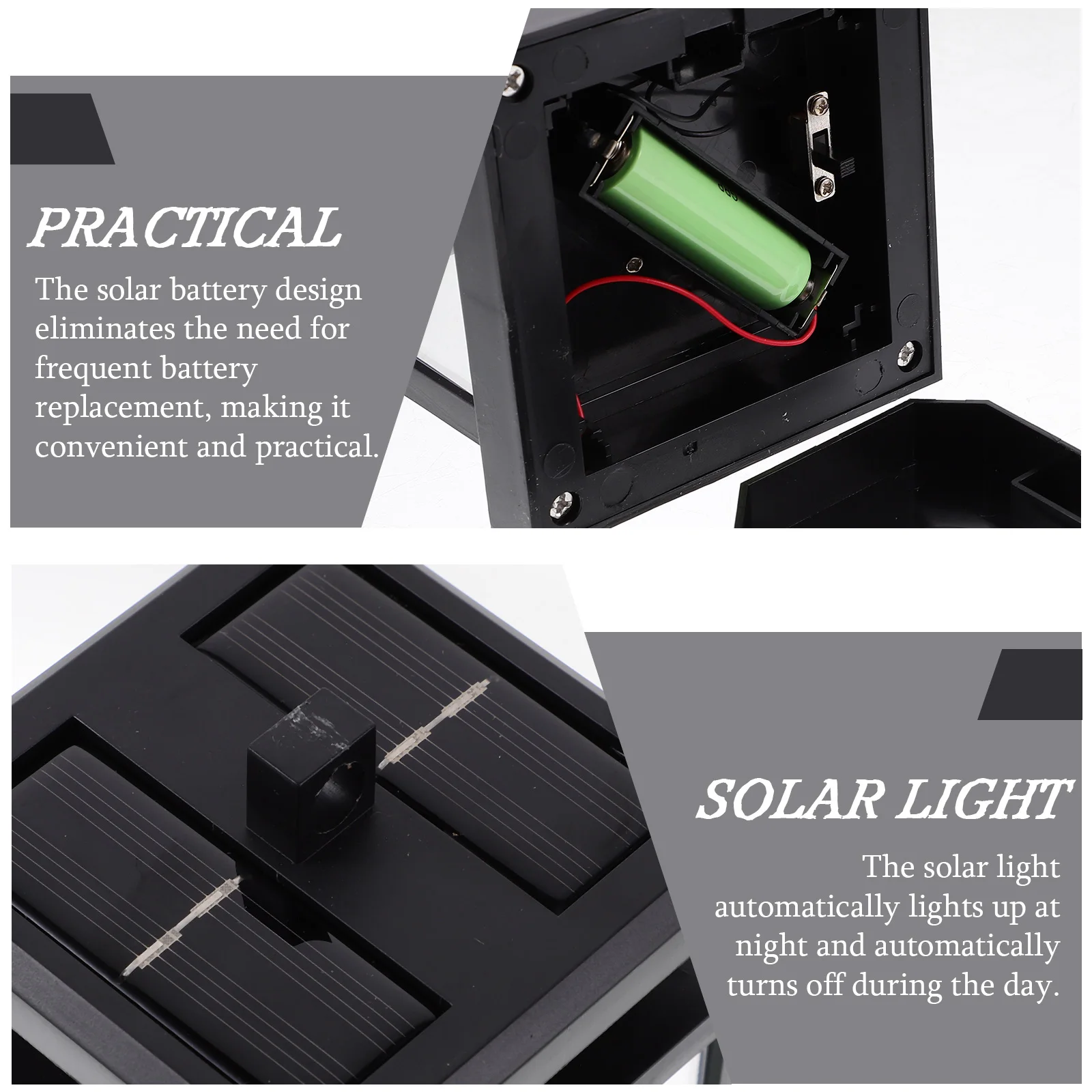 

Solar Lantern Palace Flame Light Vintage Metal Plastic Garden Outdoor Yard Flickering Flames Solar Powered Post Lamp