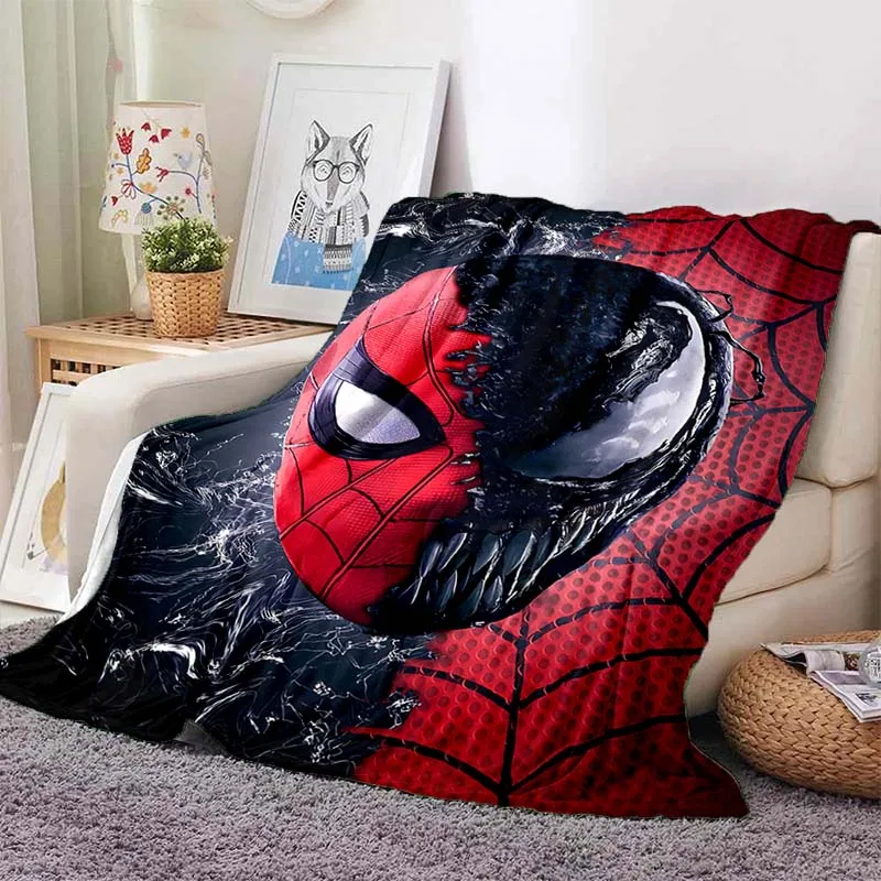 1PC Marvel Venom Printed Blanket for Home Travel Sofa Soft and Comfortable Blanket for Adults and Kids Holiday Christmas Gifts