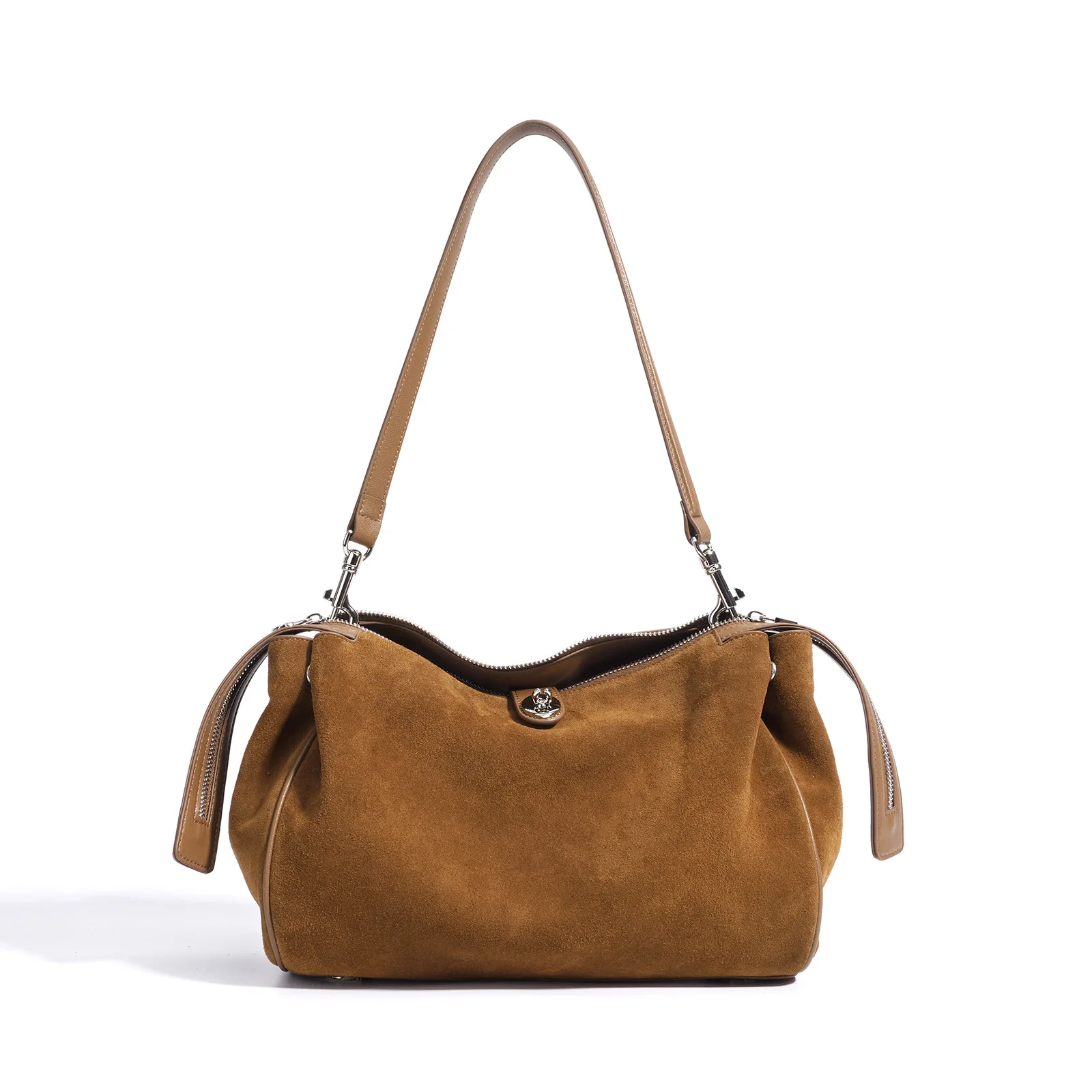 

2025 Trendy Suede Leather Crossbody Bag for Women Designer Luxury Small Shoulder Purse High-Quality Chic Messenger Bags