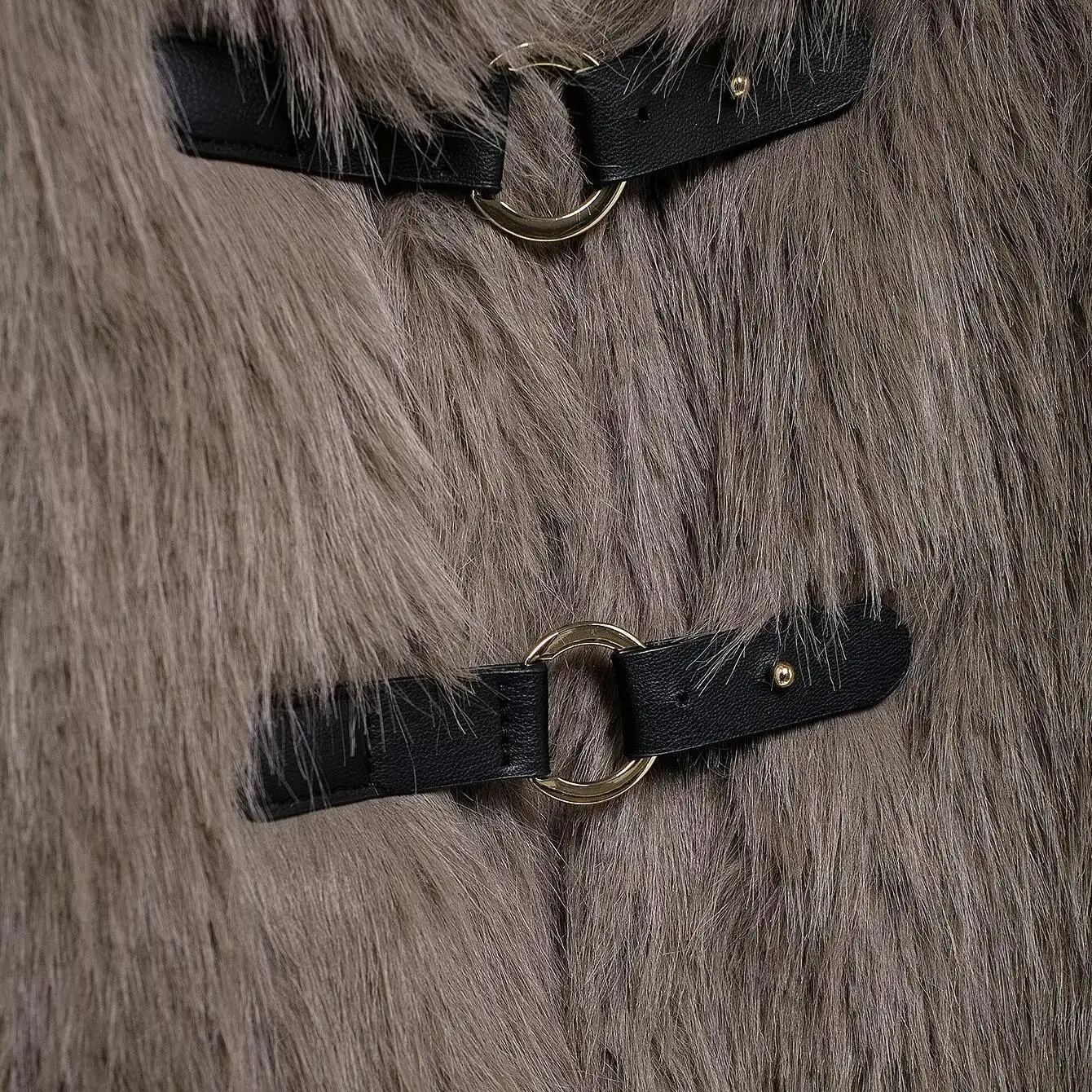 معطف KASLEAD الجديد للسيدات بتأثير الشعر من الفرو الاصطناعي معطف صوفي طويل Sve بياقة مقلوبة وزر إغلاق للخريف...