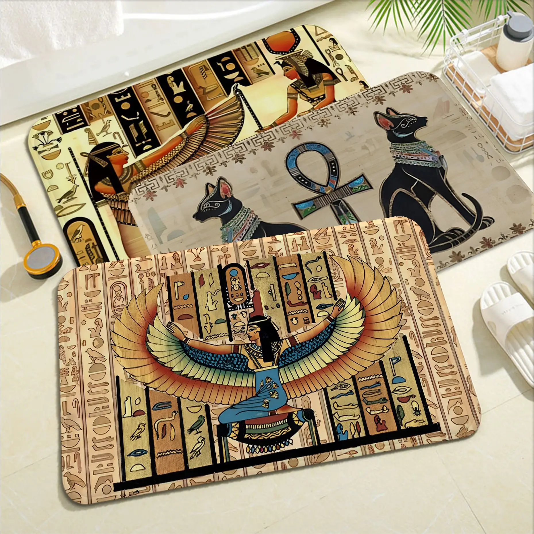 

Ancient Egypt Egyptian Door Mat Nordic Style Bedroom Living Room Doormat Home Balcony Anti-Slip Alfombra