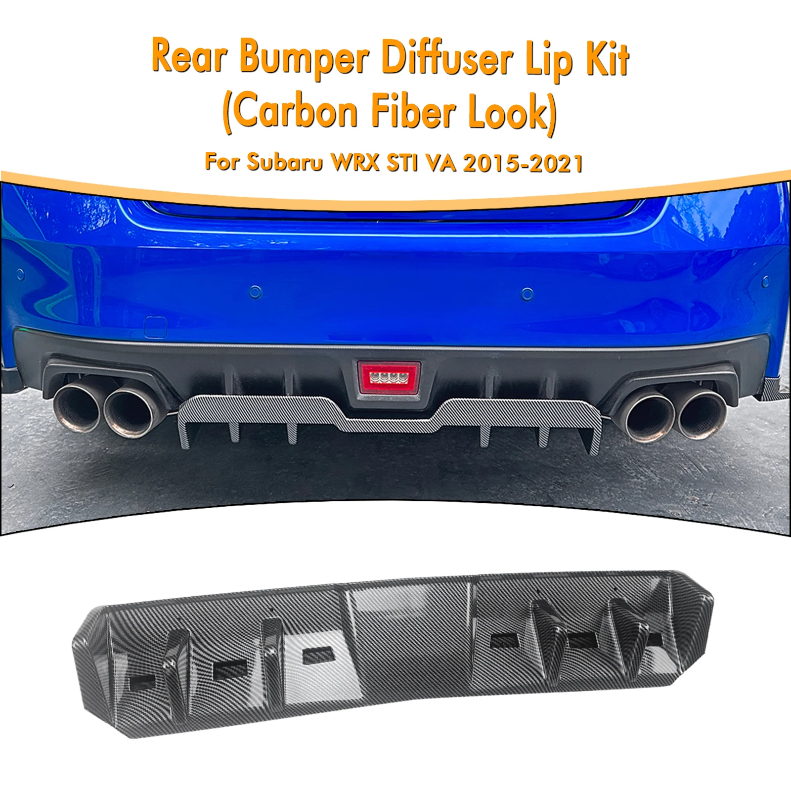 

Задний кронштейн для губ автомобиля, сплиттер, спойлер, накладка для Subaru WRX STI VA 2015 2016 2017 2018 2019 2020 2021