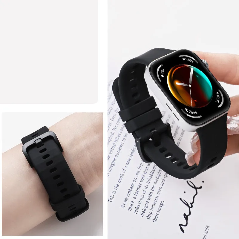 حزام ساعة من السيليكون لساعة Huawei Watch Fit 3 سوار بديل لساعة Huawei Watch Fit3 مع واقي شاشة حافظة PC