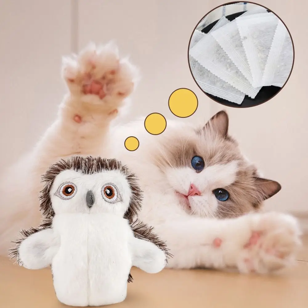 

10pcs Simulated Electric Cat Toy Self-entertainment Artifact Automatic Cat Teaser Snowy Owl Bird Pet Accessories Cat Hunting