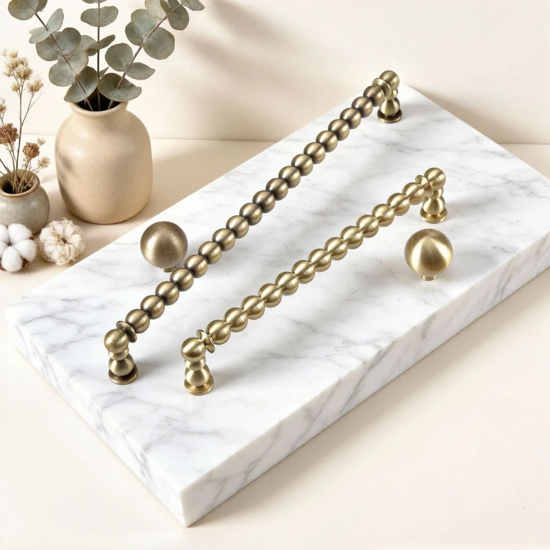 Solid Brass Cabinet Handle High-End Wardrobe Door Handle Creative Wine Cabinet Drawer Pull Single-Hole Knob Furniture Hardware