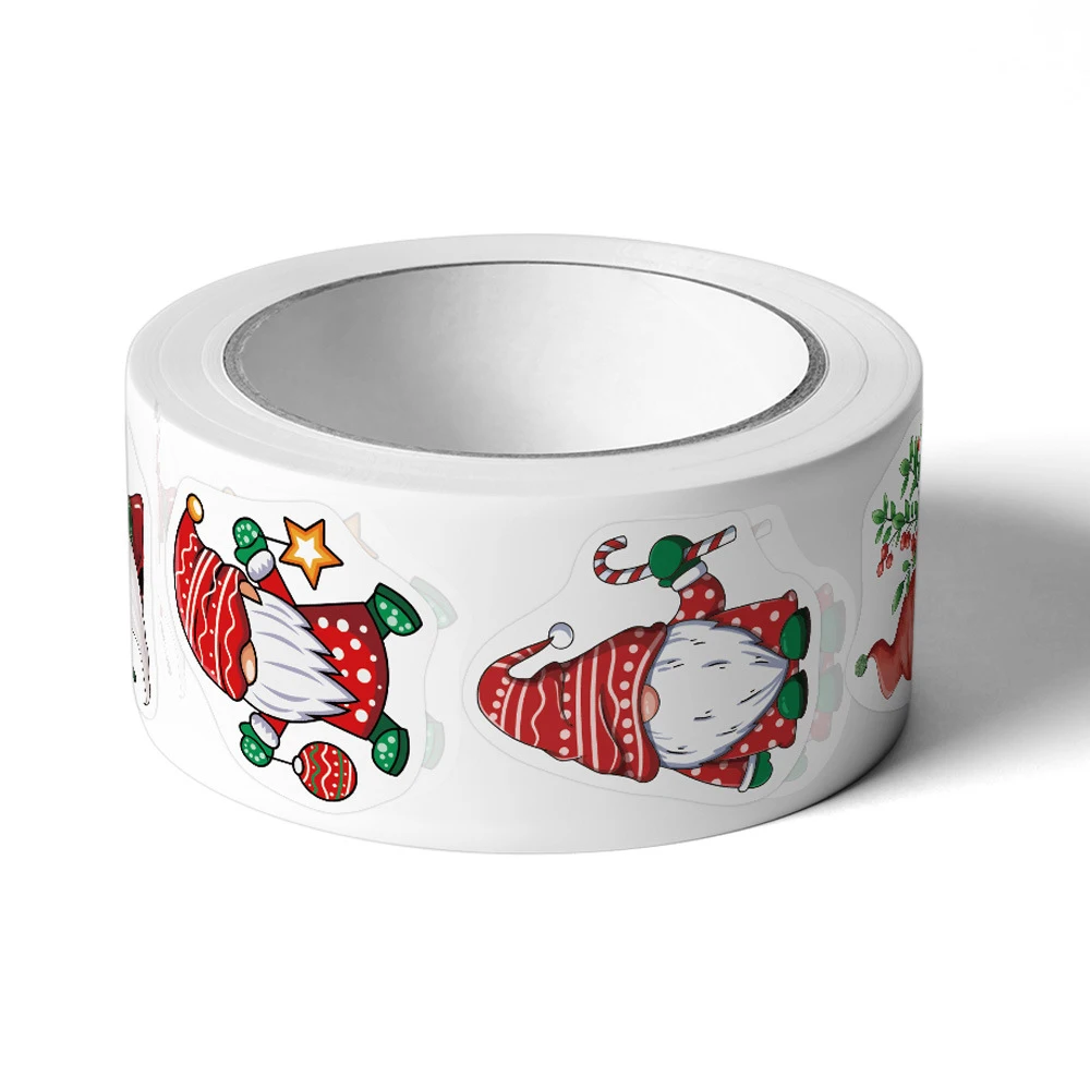 

500pcs/Roll Cute Cartoon Santa Claus Stickers Merry Christmas Kid Reward Sticker Toy DIY Phone Seal Label Decoration Decals Gift
