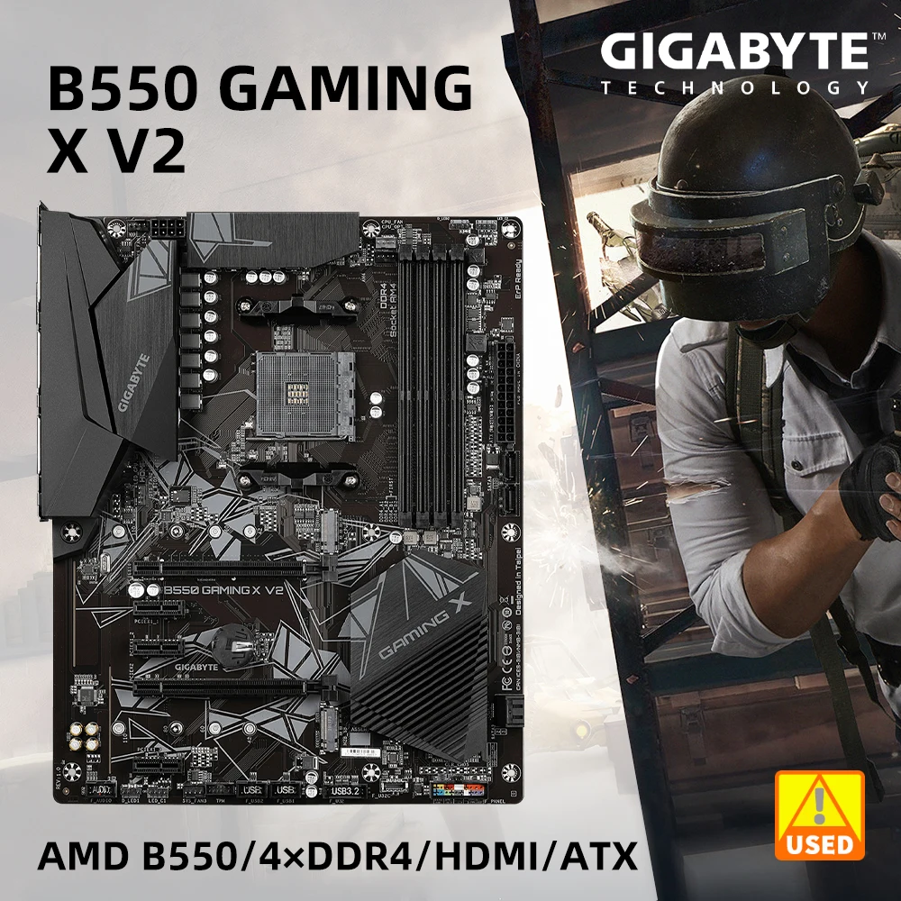 GIGABYTE B550 Motherboard B550 GAMING X V2 Supports Ryzen 5 5600G 5600/Ryzen 7 5700x3d 5800x3d 5700x 5800x 3800x/Ryzen 9 5900