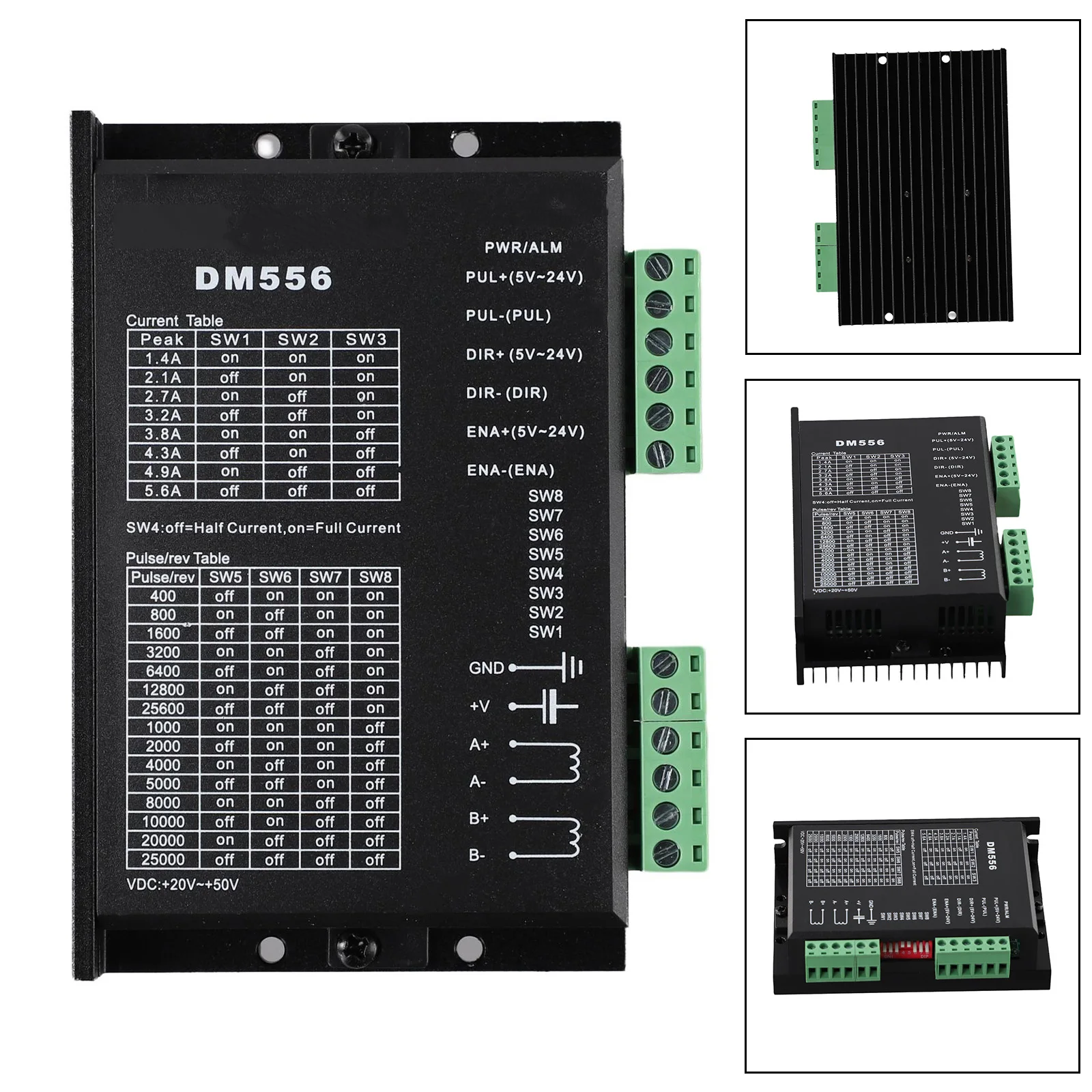 Step Motor Driver DM556 For Stepper Motor And For Nema 17 & 23 0-200KHZ Step Pulse Frequency Range Power Tool Accessories