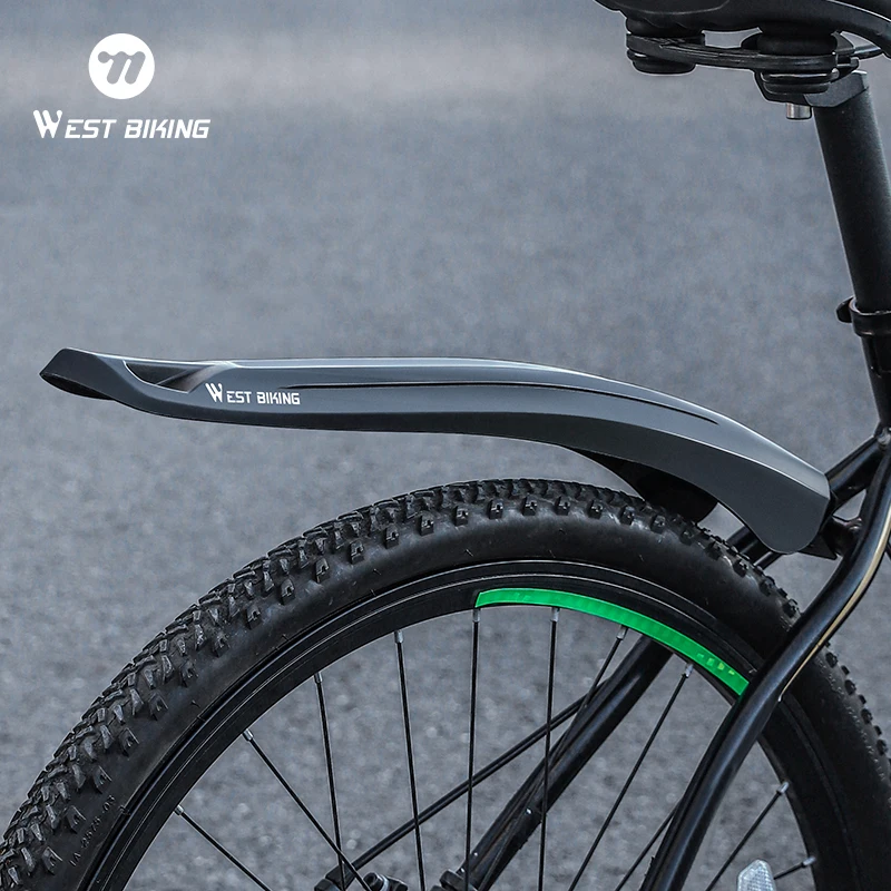 WEST BIKING 2Pcs Bike Fenders Mudguard Dustproof Cycling Splash Guard Universal Bicycle Mudguard Splash Proof for Mountain Bike