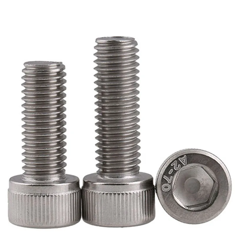 M4 - 0.5 Fine Thread 304 Stainless Steel Socket Head Caps Screws Metric DIN 912 Bolts