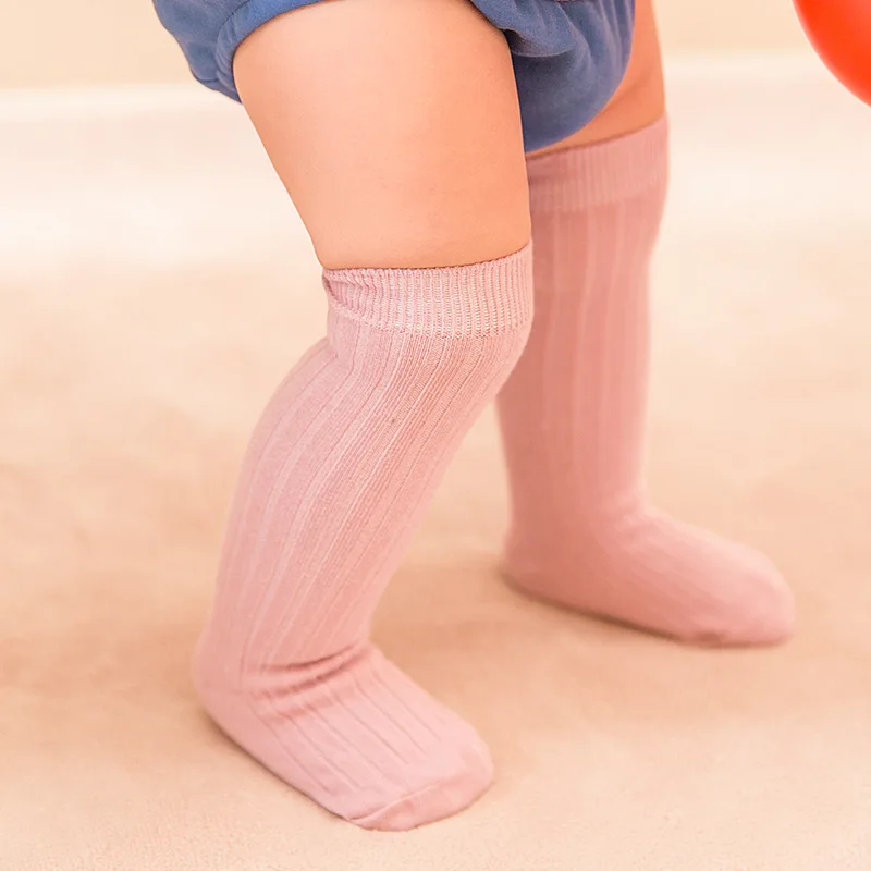 Baby Fashion Stockings Pure Color Knee High Anti Skid Warm Comfortable Breathable Socks